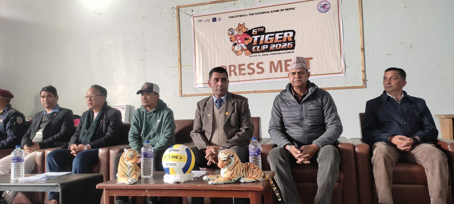 पोखरामा माघ ९ गतेदेखि छैटौं टाइगर कप भलिबल प्रतियाेगिता, ३ विदेशी सहित १४ टिम सहभागि हुने