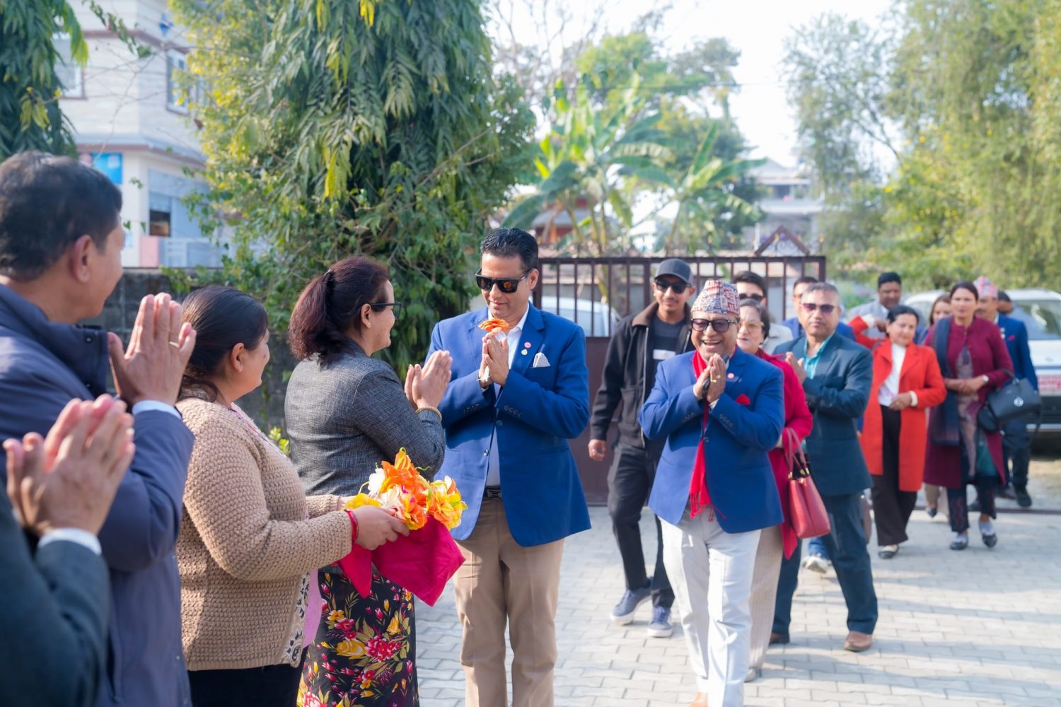 भक्तपुर उवासंघको टोलीलाई लेखनाथमा स्वागत